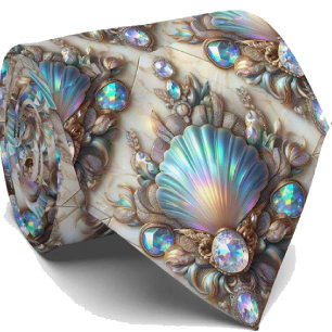 Strandliefhebbersstrik Opal Diamant Zeeschelp Pa Stropdas