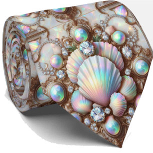 Strandliefhebbersstrik Opal Diamant Zeeschelp Pa Stropdas