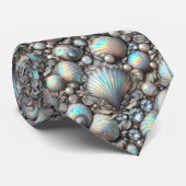 Strandliefhebbersstrik | Opal Diamant Zeeschelp Pa Stropdas (Opgerold)