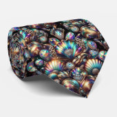 Strandliefhebbersstrik | Opal Diamant Zeeschelpenp Stropdas (Opgerold)