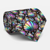 Strandliefhebbersstrik | Opal Diamant Zeeschelpenp Stropdas (Opgerold)