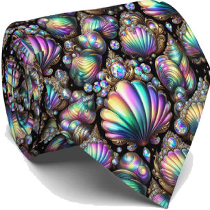 Strandliefhebbersstrik Opal Diamant Zeeschelpenp Stropdas