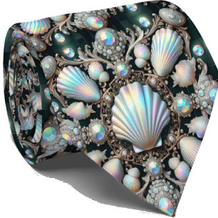 Strandliefhebbersstrik Opal Diamant Zeeschelpenp Stropdas