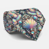 Strandliefhebbersstrik | Opal Diamant Zeeschelpenp Stropdas (Opgerold)