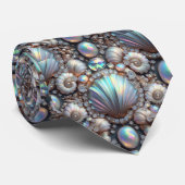 Strandliefhebbersstrik | Opal Diamant Zeeschelpenp Stropdas (Opgerold)