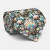 Strandliefhebbersstrik | Opal Diamant Zeeschelpenp Stropdas (Opgerold)