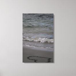 Strandloper in Liefde Canvas Afdruk