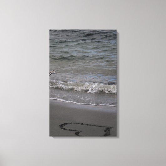 Strandloper in Liefde Canvas Afdruk (Voorkant)