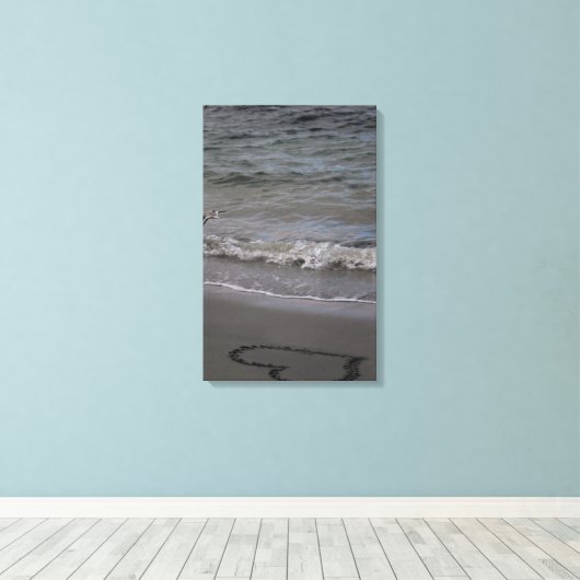 Strandloper in Liefde Canvas Afdruk (Insitu (Houten vloer))