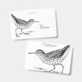 Strandloper Kustvogel Thunder_Cove  Badge (Voor- en achterkant)