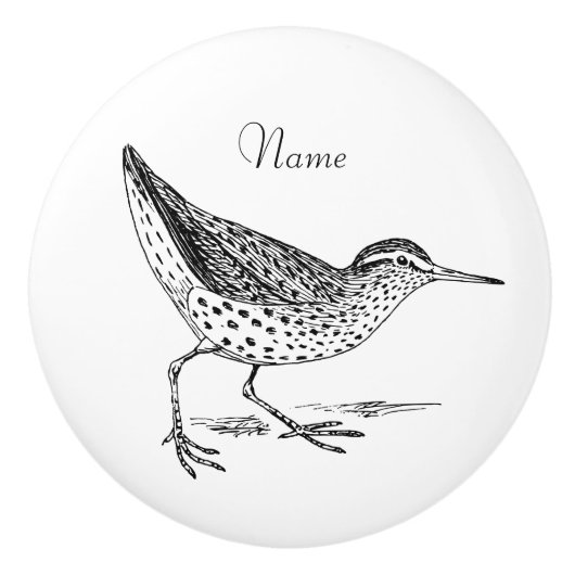 Strandloper Kustvogel Thunder_Cove Keramische Knop (Voorkant)