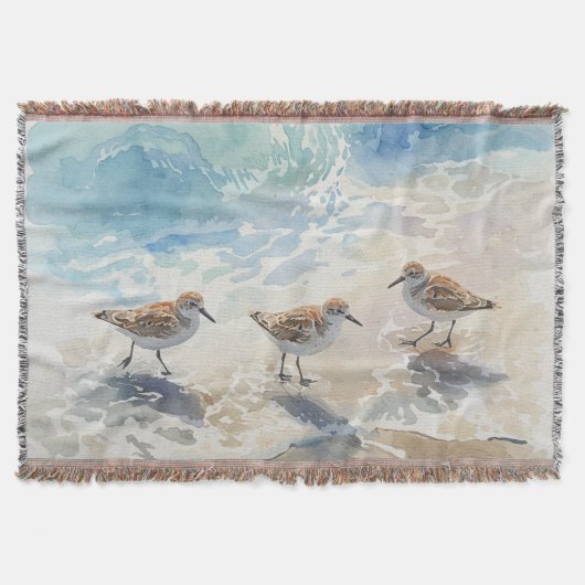 Strandlopers Beach Art Deken (Voorkant)