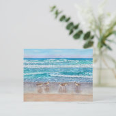 Strandlopers van Monterey Bay Briefkaart (Staand voorkant)