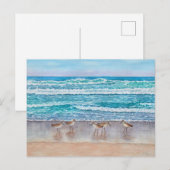 Strandlopers van Monterey Bay Briefkaart (Voorkant / Achterkant)