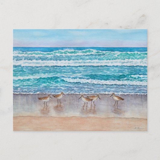 Strandlopers van Monterey Bay Briefkaart (Voorkant)