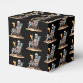 Strandloungen Skeleton Halloween Bedankdoosjes (Achterkant)