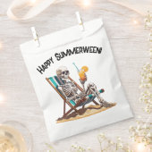 Strandloungen Skeleton Halloween Bedankzakje (Geknipt)