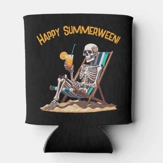 Strandloungen Skeleton Halloween Blikjeskoeler (Achterkant)