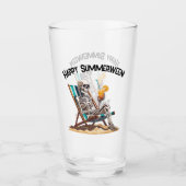 Strandloungen Skeleton Halloween Glas (Voorkant)