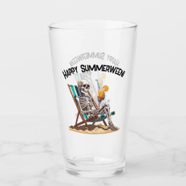 Strandloungen Skeleton Halloween Glas