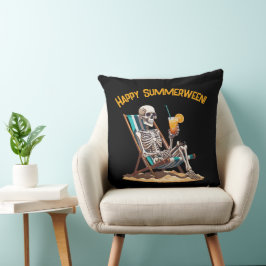 Strandloungen Skeleton Halloween Kussen