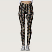Strandloungen Skeleton Halloween Leggings (Voorkant)
