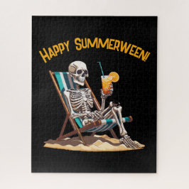 Strandloungen Skeleton Halloween Legpuzzel