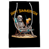 Strandloungen Skeleton Halloween Medium Cadeauzakje (Voorkant)