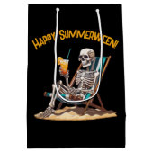 Strandloungen Skeleton Halloween Medium Cadeauzakje (Achterkant)
