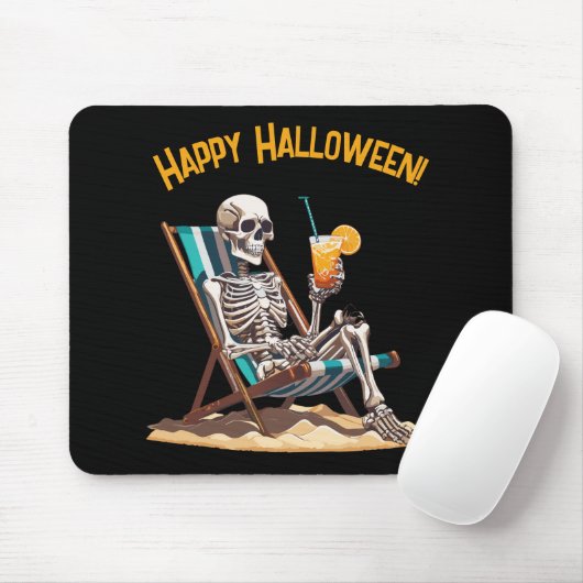 Strandloungen Skeleton Halloween Muismat (Met muis)