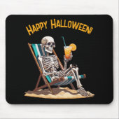 Strandloungen Skeleton Halloween Muismat (Voorkant)