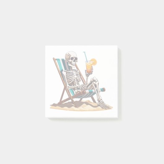 Strandloungen Skeleton Halloween Post-it® Notes (Voorkant)