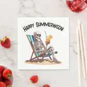Strandloungen Skeleton Halloween Servet (Insitu)