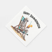 Strandloungen Skeleton Halloween Servet (Hoek)