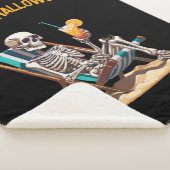 Strandloungen Skeleton Halloween Sherpa Deken (3/4)