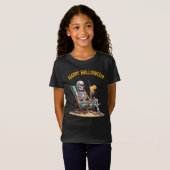 Strandloungen Skeleton Halloween T-shirt (Voorkant volledig)