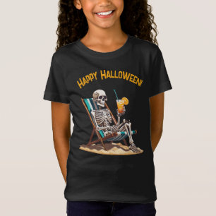 Strandloungen Skeleton Halloween T-shirt