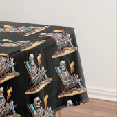 Strandloungen Skeleton Halloween Tafelkleed (Voorbeeld)