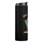 Strandloungen Skeleton Halloween Thermosbeker (Gedraaid links)
