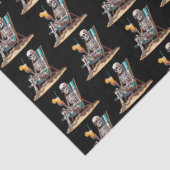 Strandloungen Skeleton Halloween Tissuepapier (Detail)