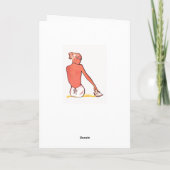 strandmeisje met zeeschelp zomerse elegantie kaart (Achterkant)