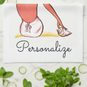  strandmeisje met zeeschelp zomerse elegantie theedoek (Gevouwen)