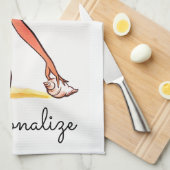  strandmeisje met zeeschelp zomerse elegantie theedoek (Quarter Fold)