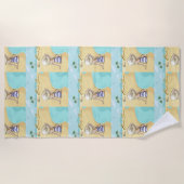 strandmeisje strandlaken (Voorkant)