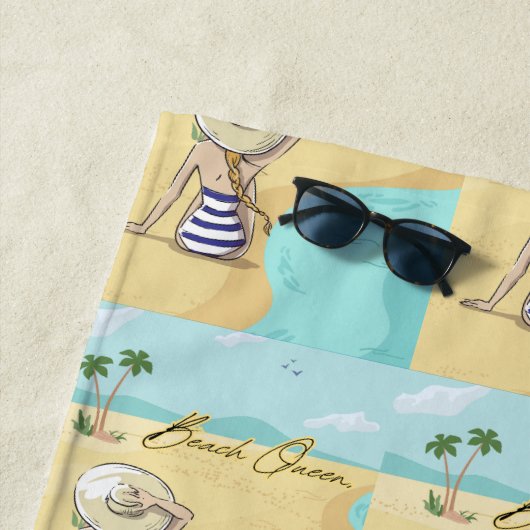 strandmeisje strandlaken (In situ)