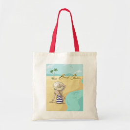 strandmeisje tote bag