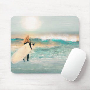 Strandmeisjes Beachgolven Muismat