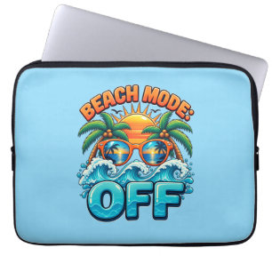 Strandmodus: Uit — Een laatste zonsondergang najag Laptop Sleeve