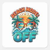 Strandmodus: Uit Vierkante Sticker (Voorkant)