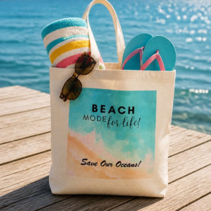 Strandmodus voor het leven Red onze oceanen! Boo Tote Bag